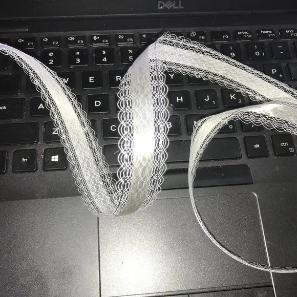 3 rolls vintage Decorette white with silver fancy ribbon New - Picture 11 of 11